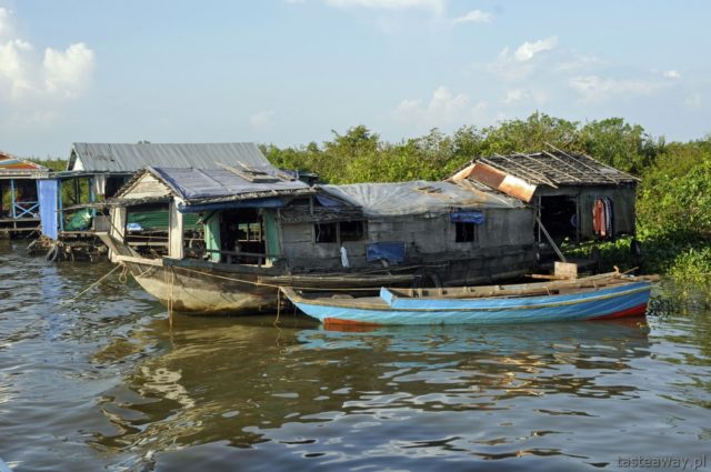 Kambodża, Siem Reap, Tonle Sap, pływające wioski, Chong Kneas