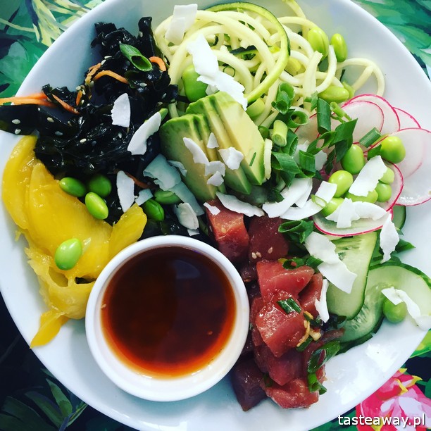Raj w Niebie, Warszawa, kuchnia hawajska, bowl, budda bowl, gdzie na lunch, bowl, budda bowl, tatar z tuńczyka