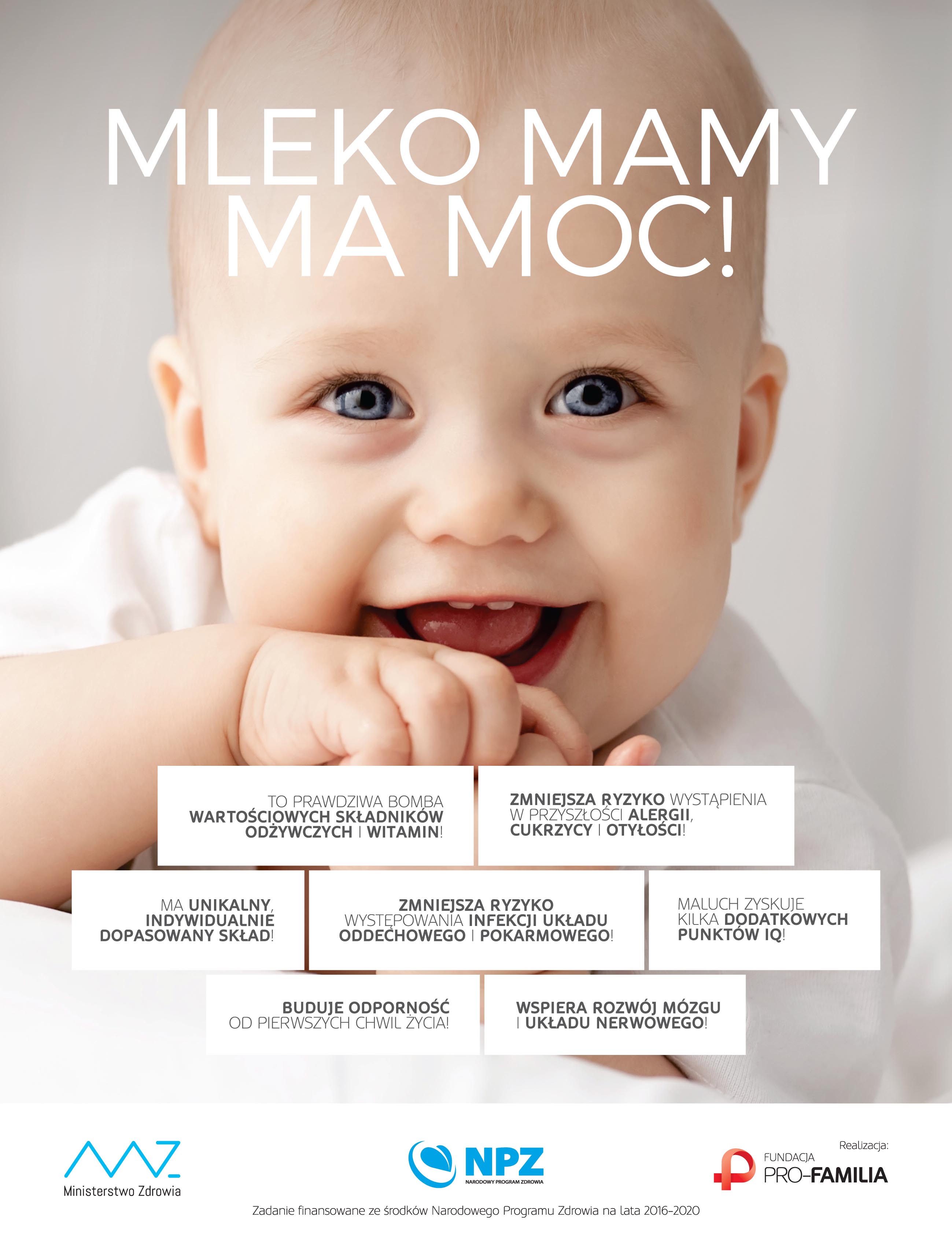 karmienie piersią, mleko mamy ma moc, kampania Ministerstwa Zdrowia