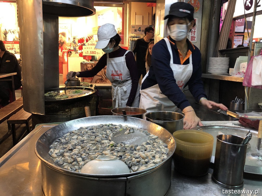 dim sum, pierożki, pierożki na parze, Tajwan, co jeść na Tajwanie, kuchnia Tajwanu, oyster omlet, ostrygi, omlet z ostrygami