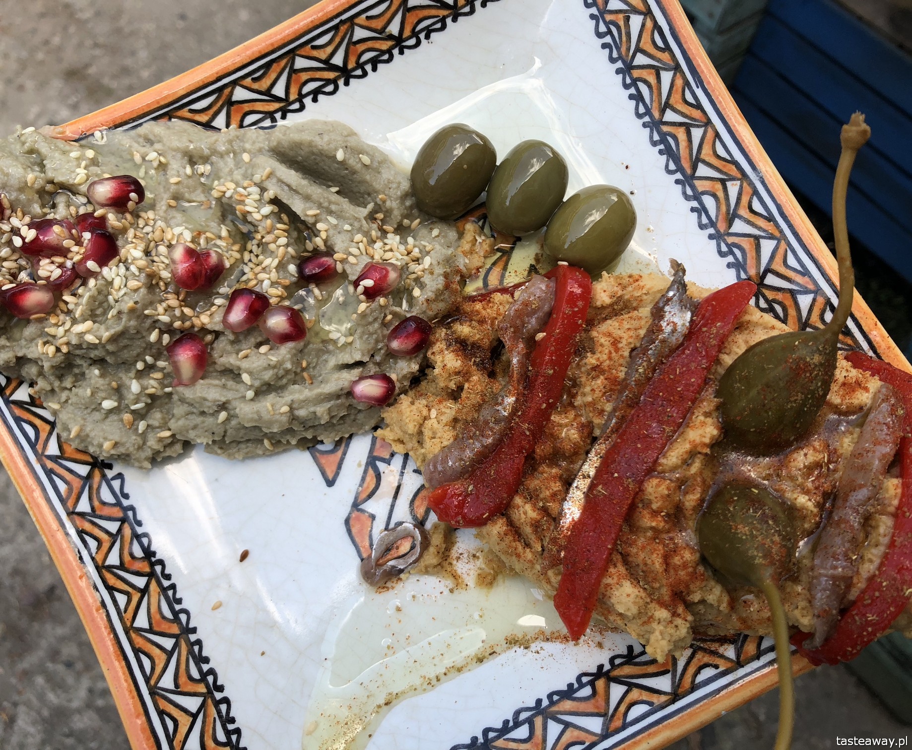 zjeść Żoliborz, gdzie jeść na Żoliborzu, lunch, kuchnia marokańska, Maghreb, hummus, tadżin, babaganoush