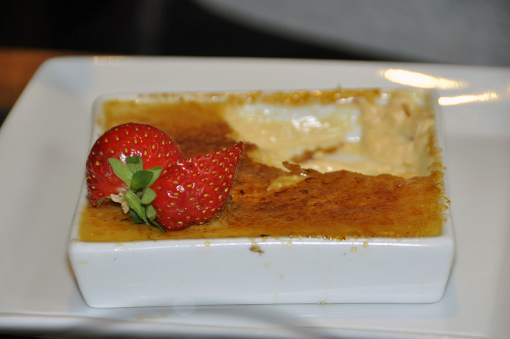 Crème brûlée in Honfleur, at Entre Terre et Mer