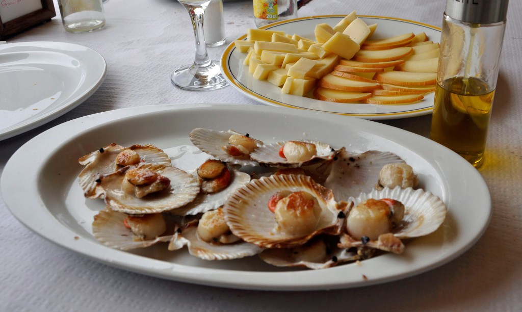 vieiras i queso de tetilla