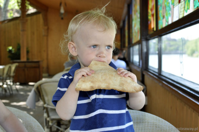 travelling with a child, Georgia, Georgian bread, Georgia with a child