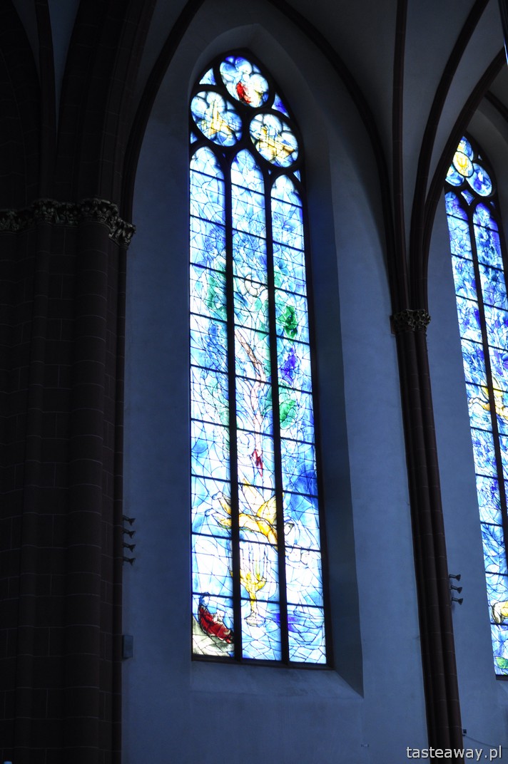 MOguncja, Mainz, Nadrenia, kościół św. Stefana, witraże, Marc Chagall