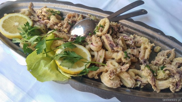 calamari, seafood, Balkan cuisine, Montenegro, Petrovac