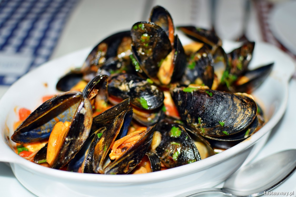 mule, małże, saganaki, Paros, kuchnia grecka, Warszawa
