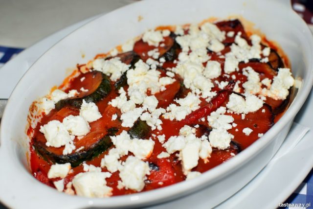 cukinia, aubergine, feta, lindos, Greek cuisine, Paros, Warsaw, where to eat greek in Warsaw
