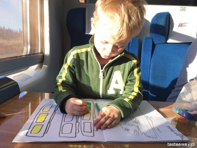 train travels, train with a child, a child on a train