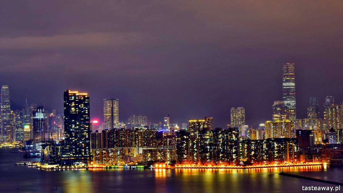 Hongkong, Hongkong nocą, Hongkong by night, zdjęcia z Hongkongu
