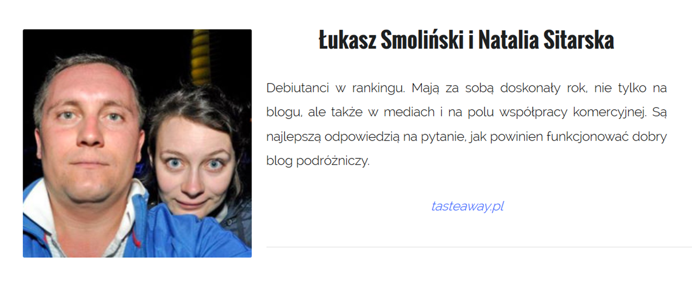 Tasteaway, podsumowanie roku, ranking wpływowych blogerów wg Kominka, tasteaway w rankingu Kominka