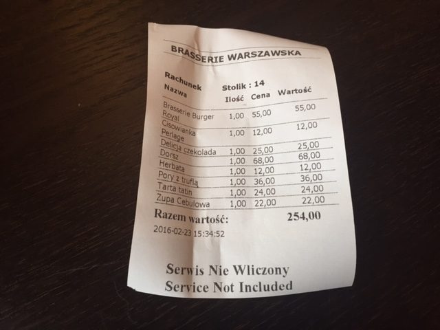 Brasserie Warszawska, French cuisine, elegant lunch, romantic dinner