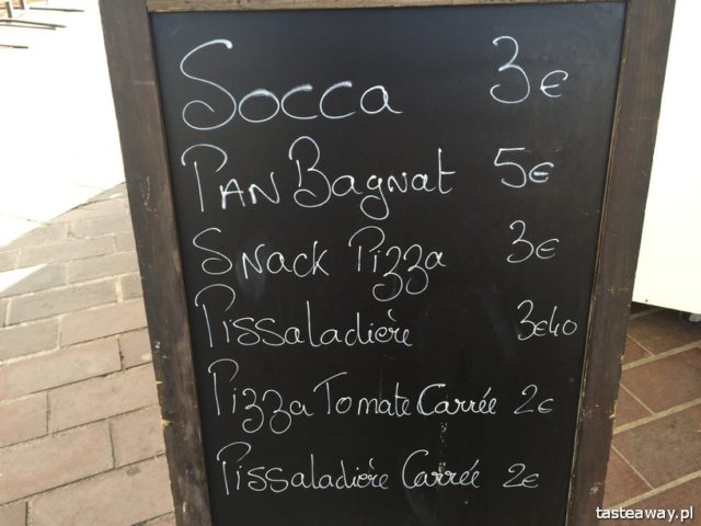 Nicea, Francja, co jeść w Nicei, kuchnia nicejska, targ kwiatowo - warzywny, targ w Nicei, pissaladiere, tarta cebulowa