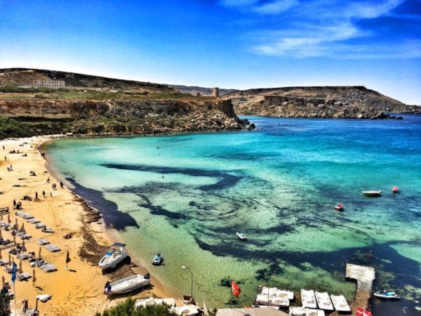 Malta, co robić na Malcie, co zobaczyć na Malcie, Golden Bay, atrakcje na Malcie