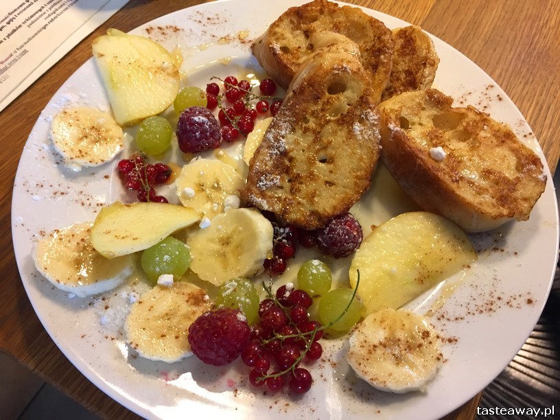 zjeść Wrocław, gdzie jeść we Wrocławiu, Wrocław restauracje, Wrocław śniadanie, Giselle, kuchnia francuska, Pain Perdu, śniadanie na słodko