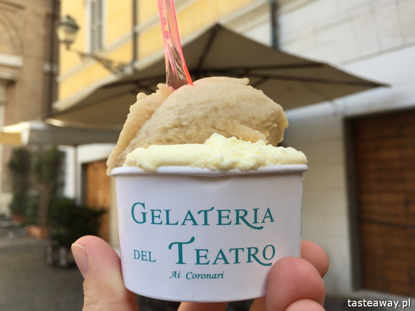 Rzym, lodziarnie w Rzymie, gdzie na lody w Rzymie, gdzie na kawę w Rzymie, najlepsze lody w Rzymie, najlepsza kawa w Rzymie, Sensodyne, Gelateria del Teatro