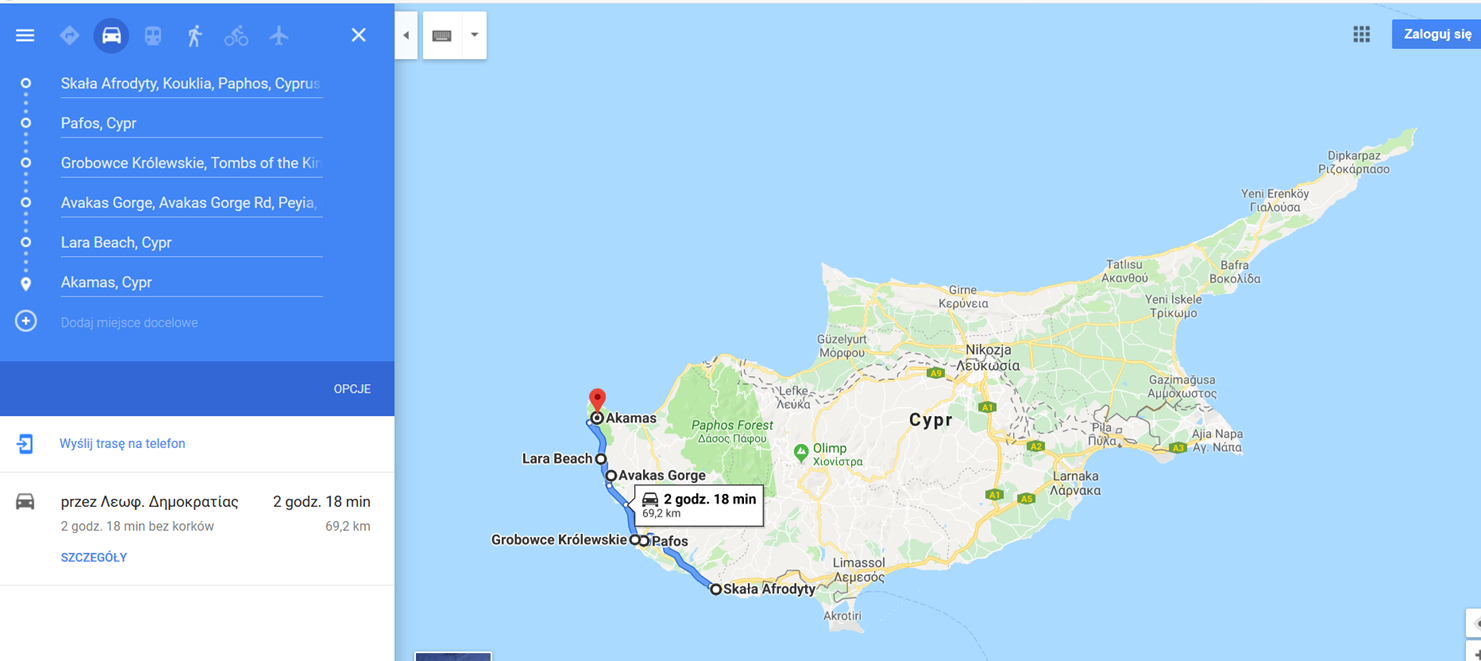 Cypr_PAFOS i OKOLICE_mapa