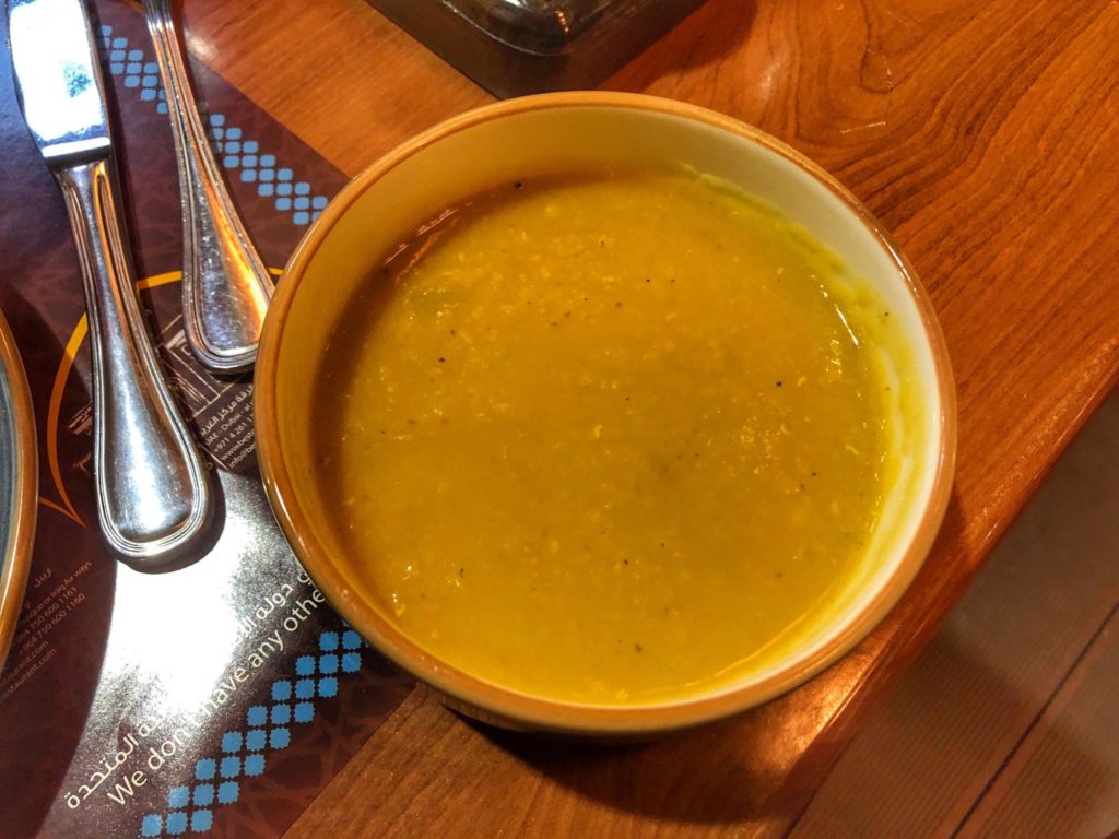 zupa w ramach przystawki