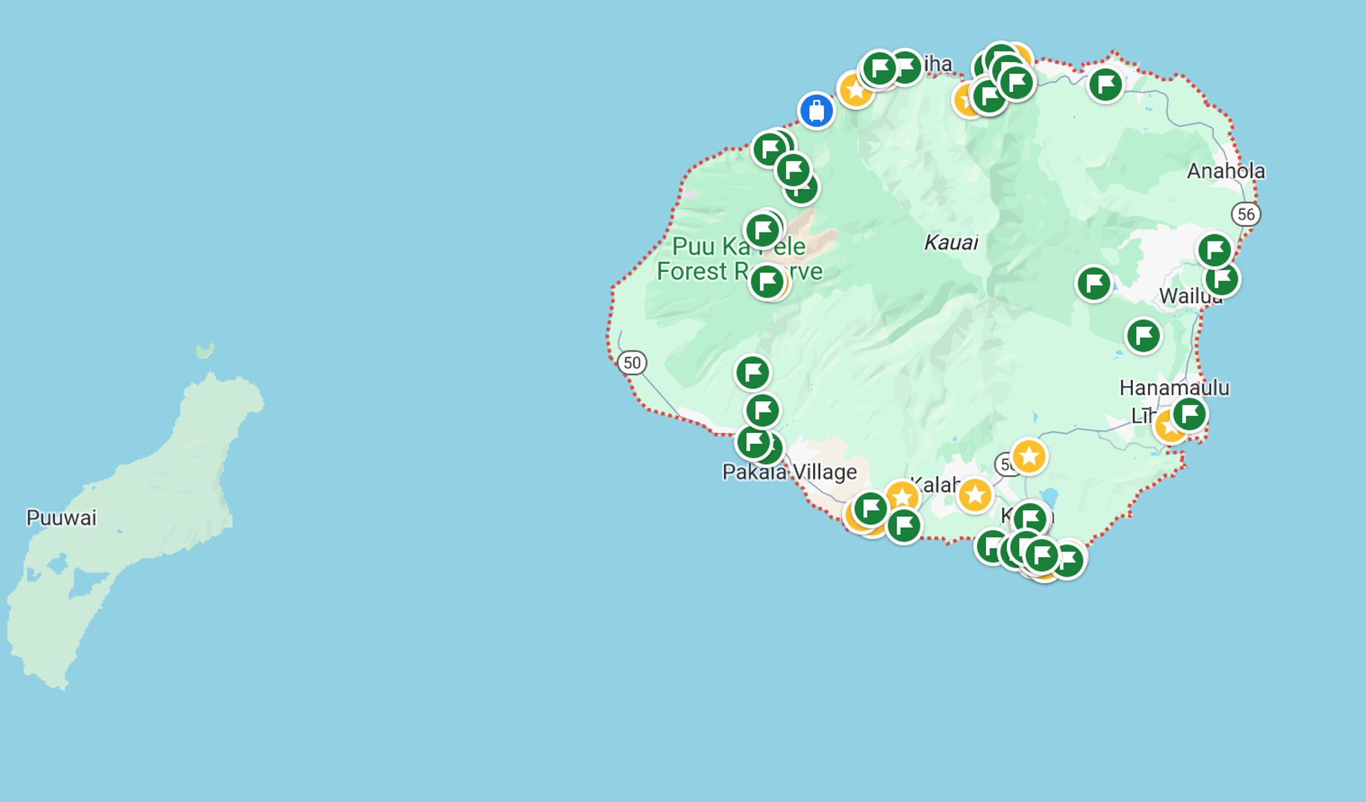 Kauai Mapa